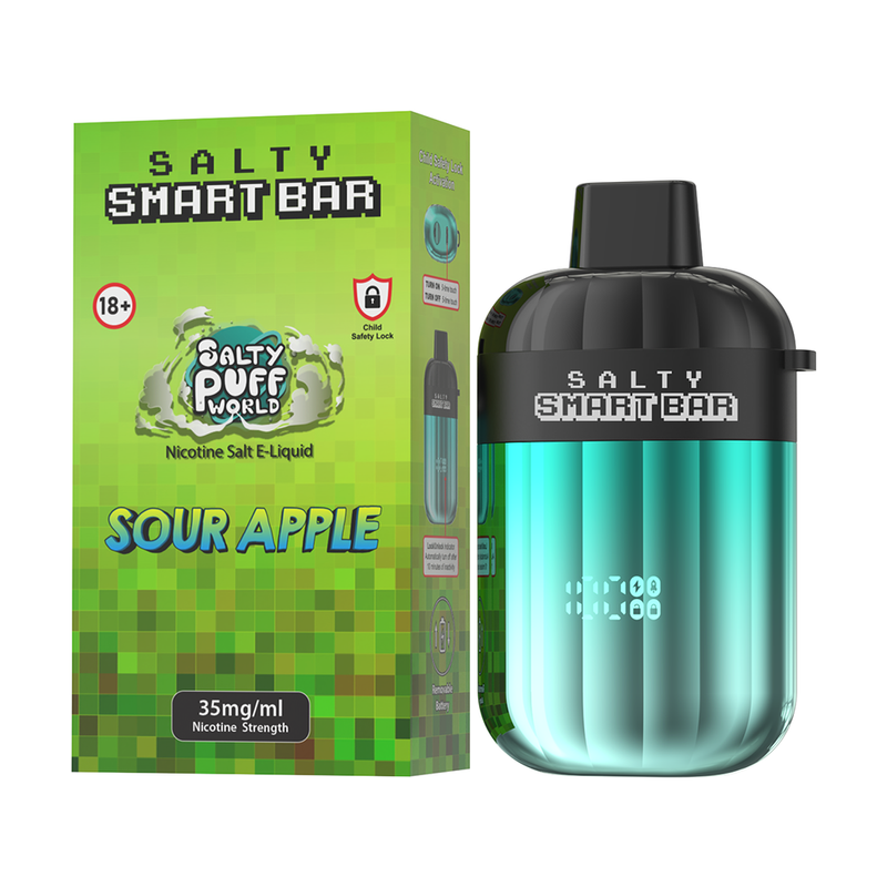 salty smart bar sour apple disposable vape