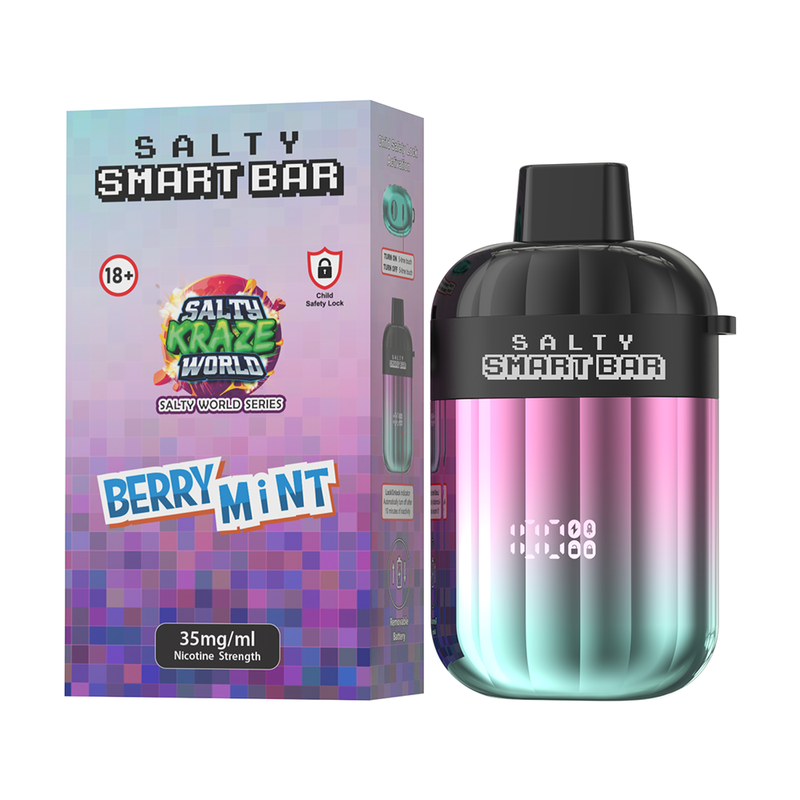 salty smart bar berry mint disposable vape