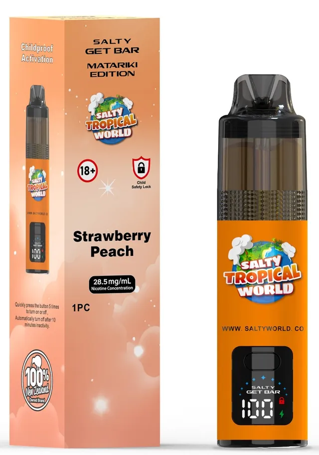 strawberry peach salty get bar pre filled kit |matariki edition strawberry peach salty get bar pre filled kit |matariki edition