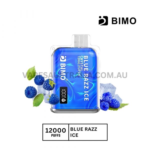 bimo crystal 12000 puffs blue razz ice