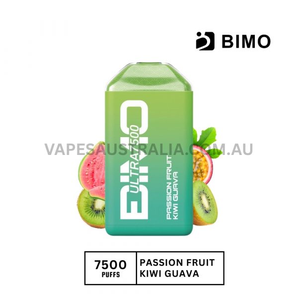 bimo ultra 7500 puffs passion fruit kiwi guava