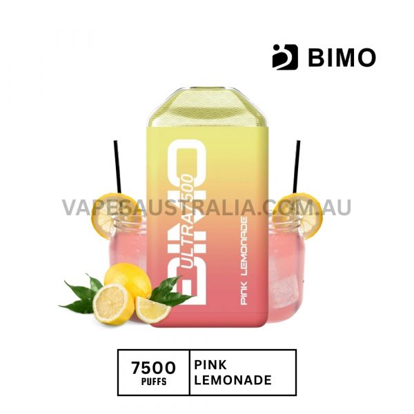 bimo ultra 7500 puffs pink lemonade