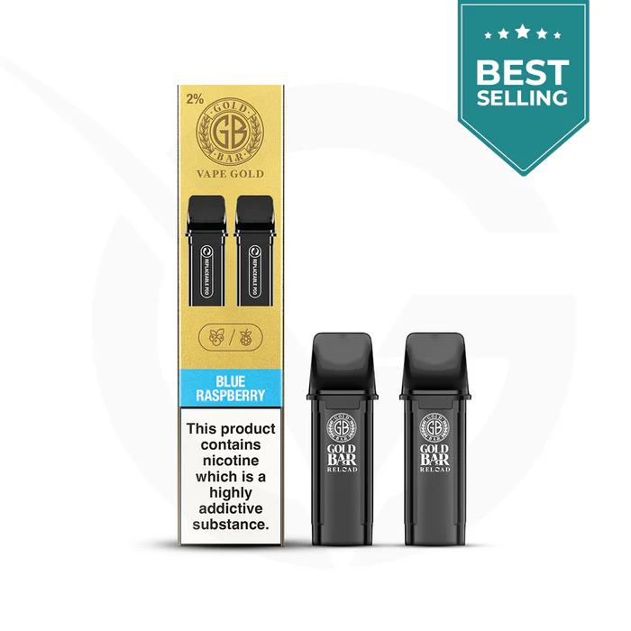 blue raspberry prefilled pods by gold bar reload