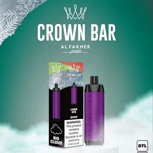 alfakher crown bar lush ice – 8000 puffs