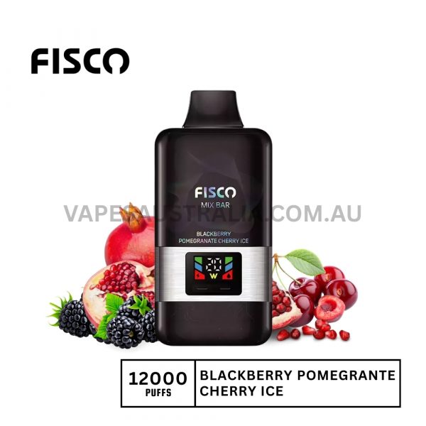fisco mix bar 12000 puffs blackberry pomegranate cherry ice