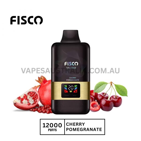 fisco mix bar 12000 puffs cherry pomegranate