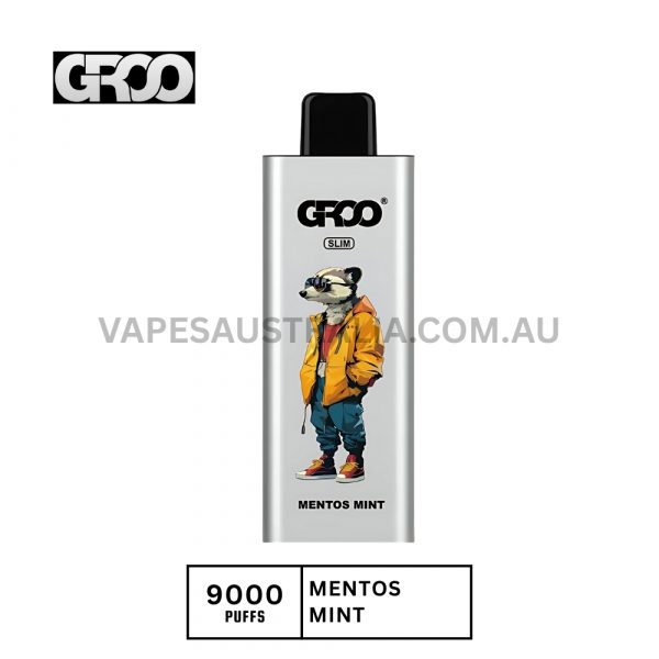 groo slim 9000 puffs mentos mint