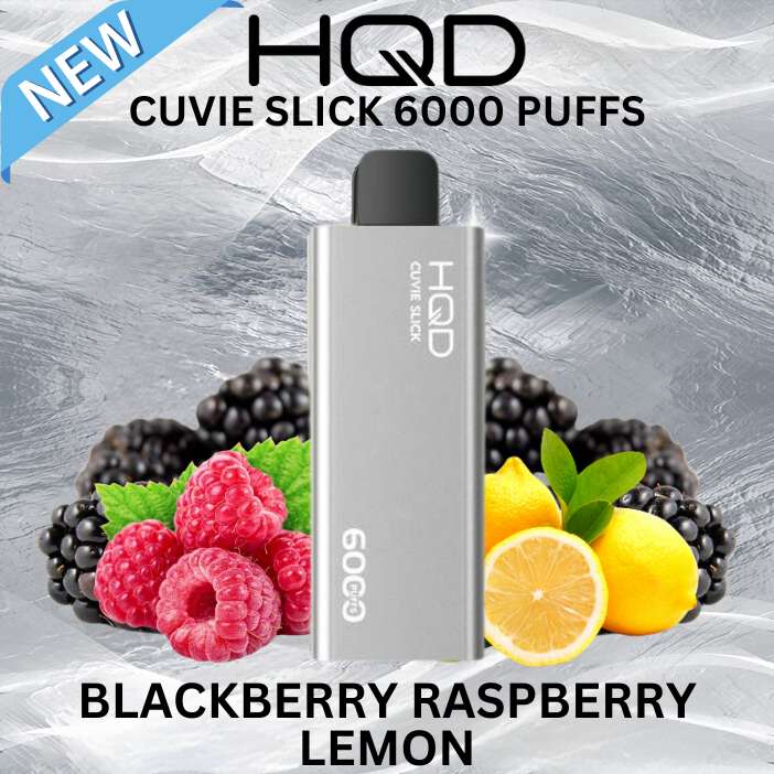 blackberry raspberry lemon hqd slick – 6000 puffs
