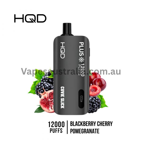hqd cuvie slick plus 12000 puffs blackberry cherry pomegranate