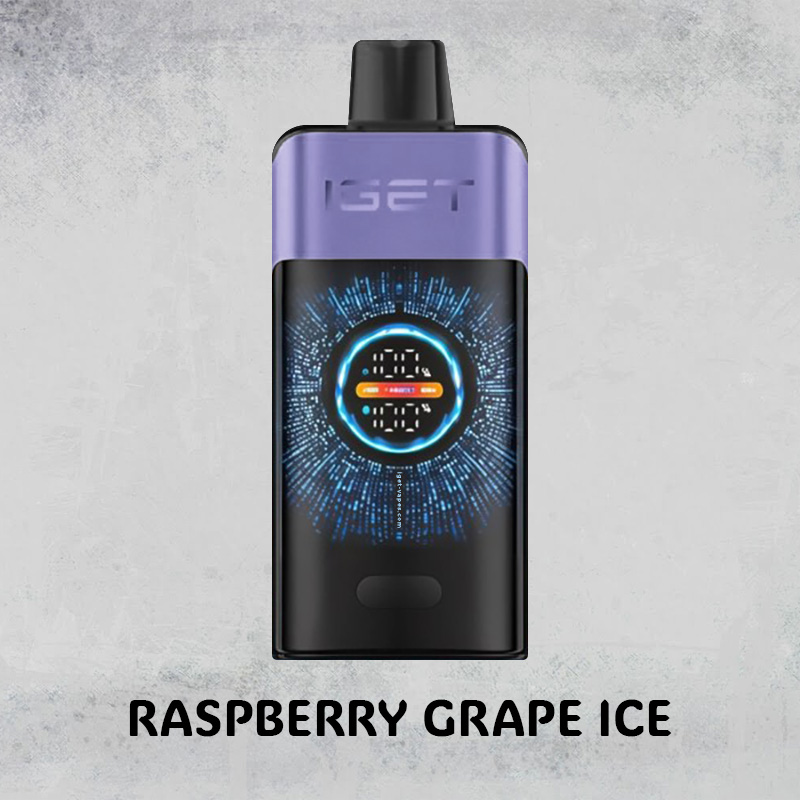 raspberry grape ice – iget one – 12000 puffs