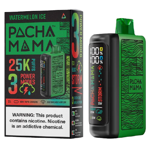 watermelon ice disposable vape (25000 puffs) by pachamama 25k
