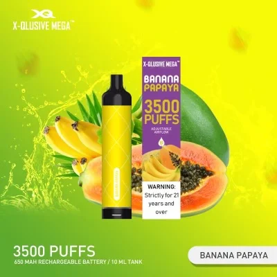 x qlusive mega banana papaya – 3500 puffs