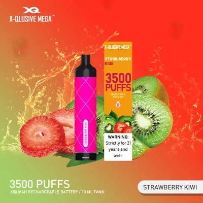 x qlusive mega strawberry kiwi – 3500 puffs