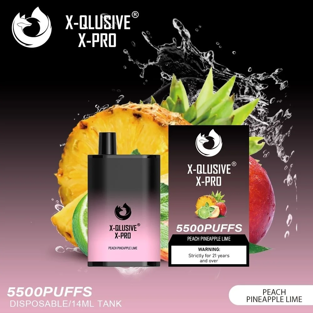 x qlusive x pro peach pineapple lime – 5500 puffs