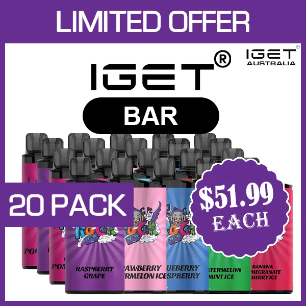 iget bar – 3500 puffs – 20 pack