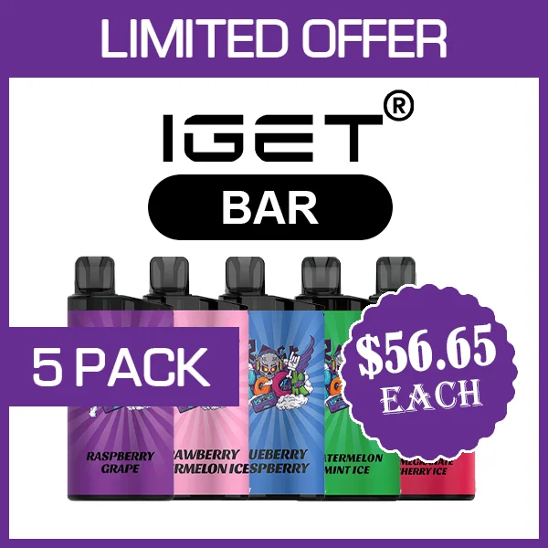 iget bar – 3500 puffs – 5 pack