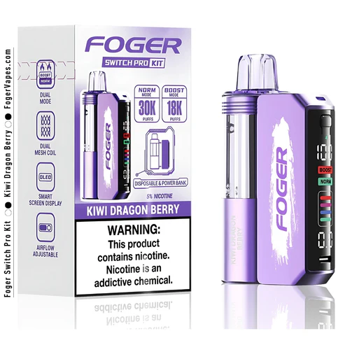 kiwi dragon berry foger switch pro kit 30k puffs
