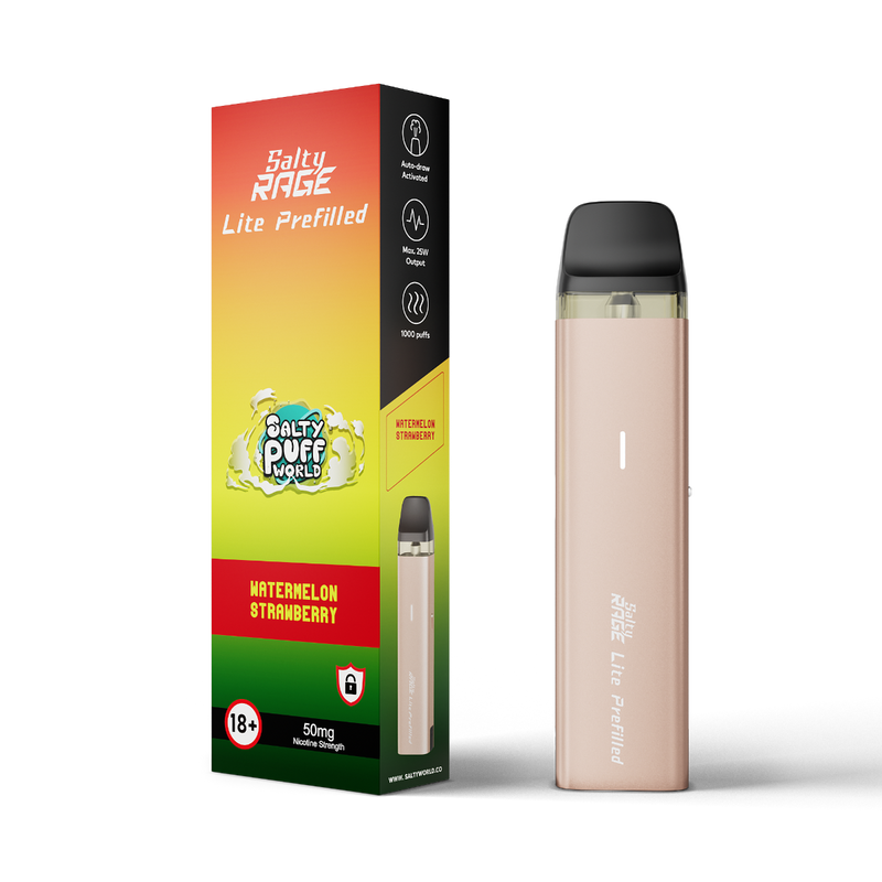 watermelon strawberry salty rage lite pre filled kit