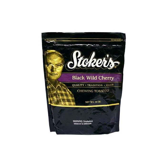 stoker’s cherry black 16oz loose leaf chewing tobacco