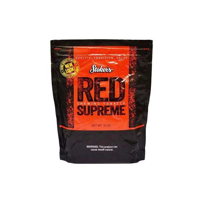 stoker’s red supreme 16oz loose leaf chewing tobacco
