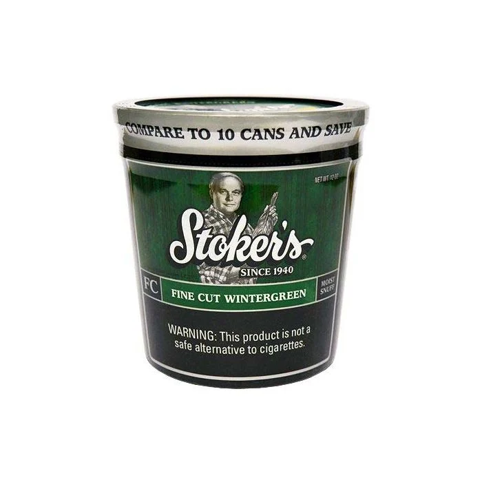 stoker’s wintergreen tub 12oz fine cut