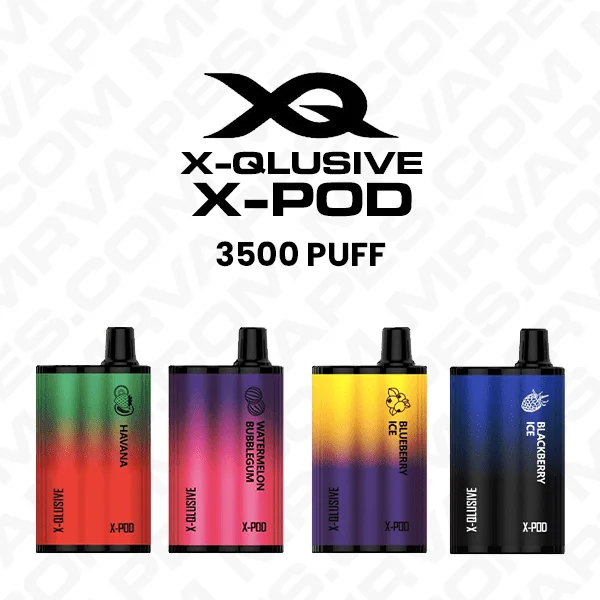 x qlusive x pod – 3800 puffs – 10 pack